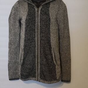 Sparrow anthropology hooded cardigan